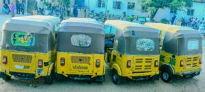 Some of the recovered stolen tricycles