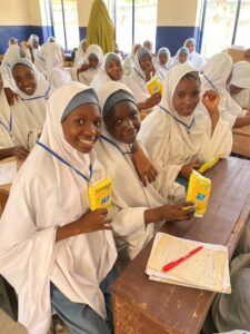 The out-of-school girls trained on various skills acquisition