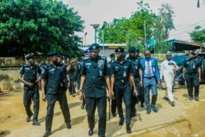 CP Bakori and his officers during the raid