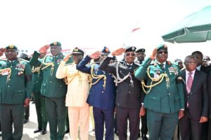 Final salute by members of the Armed Forces