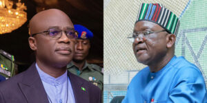 Governor Hyacinth Alia of Benue State, and former Governor Samuel Ortom