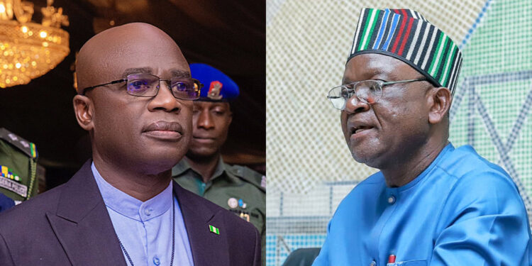Governor Hyacinth Alia of Benue State, and former Governor Samuel Ortom