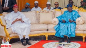 Governor Yusuf and President Tinubu during the visit
