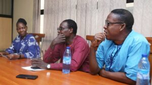 L-R, Molara Wood, Ademola Adegbamigbe, Nehru Odeh