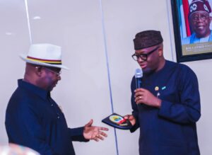 Mr Niyi Adebayo who represented Governor Oyebanji and Amb. Desmond Akawor
