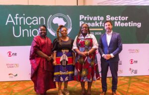 L–R: Dr. Nadi Albino, Deputy Director, UNICEF; Prudence Ngwenya, Director, Women, Gender & Youth Directorate (WGYD), African Union Commission (AUC); Olapeju Ibekwe, CEO, Sterling One Foundation; and Dr. Tobias Thiel, Director, GIZ African Union Portfolio, at the recently held Private Sector Roundtable, co-convened by Sterling One Foundation and the African Union Commission, a pre-summit engagement of the fourth edition of the Africa Social Impact Summit in Lagos recently.