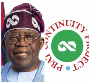 President Bola Tinubu and PBAT CONTINUITY PROJECT logo
