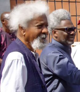 Professr Wole Soyinka and Dr Omoniyi Ibietan