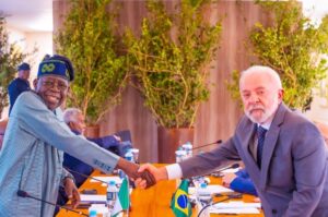Presidents Bola Tinubu and Luiz Inacio Lula Da Silva