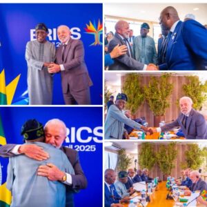 President Tinubu and his team with Presidebt Lula in Brazil