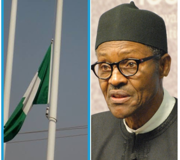 Nigeria's flag and Buhari