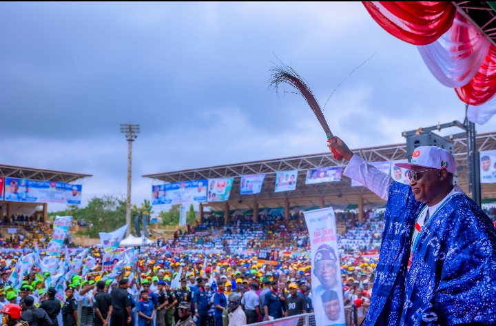 Ekiti State Governor, Biodun Oyebanji at the rally
