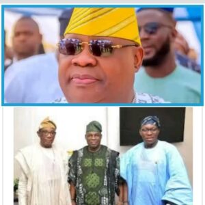 Top photo, Governor Adeleke. Senators Francis Fadahunsi, Senator Olubiyi Ajagunla , Hon Sanya Omirin