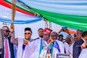 File photo. President Bola Tinubu at an APC rally