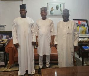From left, Yahaya Bello, Alh. Ahmed Usman Ododo, Capt. Idris Ichalla Wada