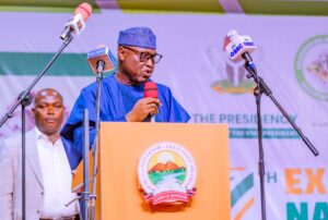 Governor Oyebanji speaking at the 7th Expanded National MSME Clinics in Akure, Ondo State Capital