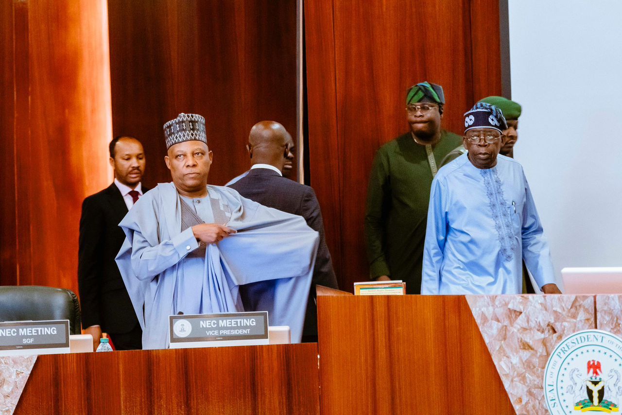 Preside nt Bola Tinubu, VP Kashim Shettima at the forum