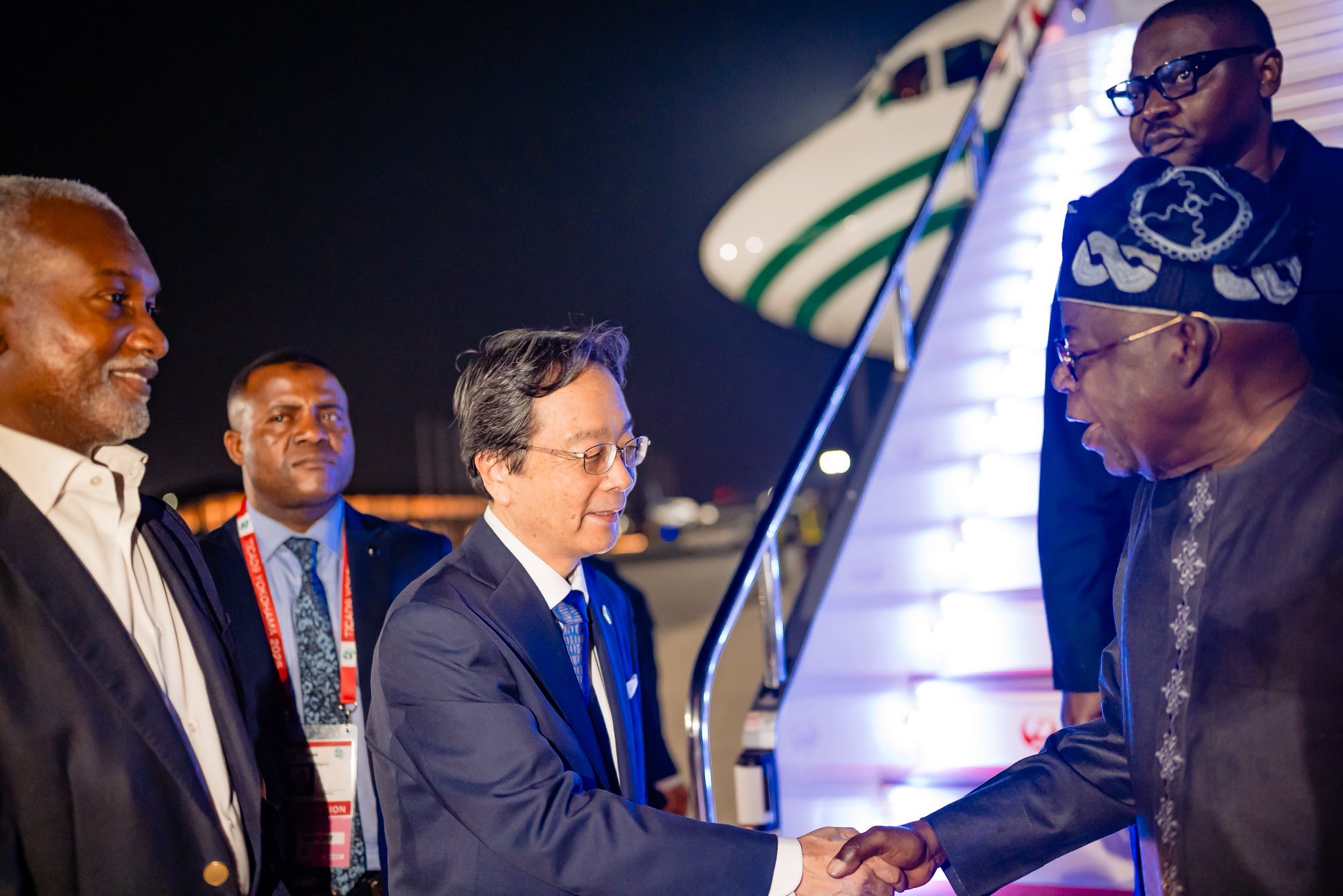 PPresident Tinubu arrived in Tokyo early Tuesday for the 2025 TICAD. He was received at the airport by Hideo MATSUBARA, Japanese Ambassador in charge of TICAD.resident Tinubu lands in Japan
