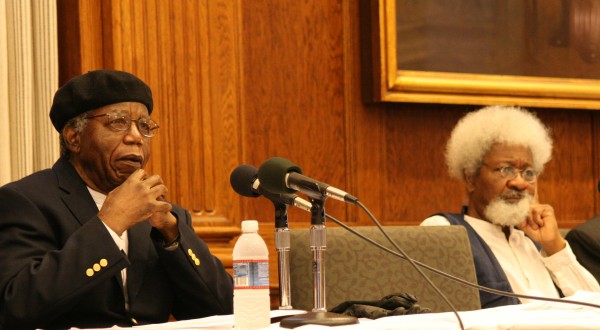 File photo: Professors Wole Soyinka and Chinua Achebe
