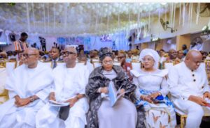 Gov Oyebanji and others at the funeral service