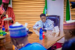 The Deputy Governor, Mallam Faruq Lawal Jobe, during the meeting