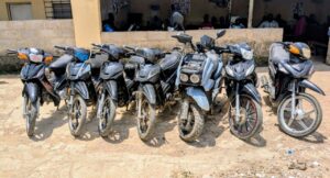 The recovered motorcycles