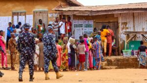 Voters on queue in Nigeria