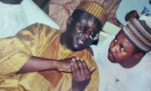 File photo. Chief Gani Fawehinmi and Uba Sani.