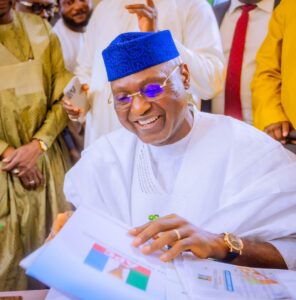 Governor Oyebanji with his nomination form at APC Secretariat, Abuja