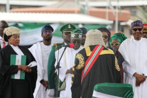 President Bola Tinubu being sworn in, 2023