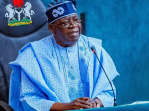President Bola Tinubu delivering his address
