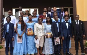 Mrs Banjo Falore and another set of graduating students and some teachers
