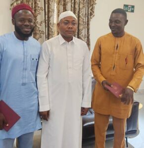 Governor Ododo, centre, with Dr. Ajayi Joshua and Mr. Sadiq Fatihu, both of the Faculty of Agriculture, Confluence University of Science and Technology.