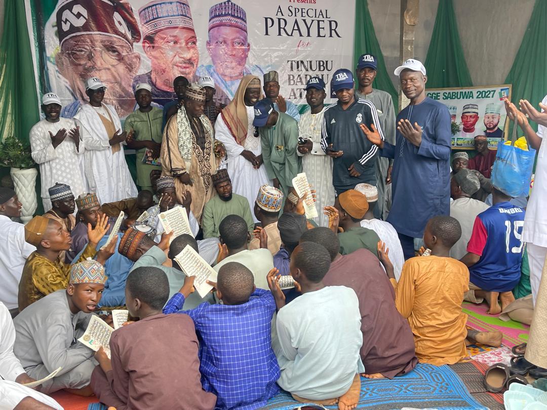 Some of the Islamic clerics and their followers during the prayer session