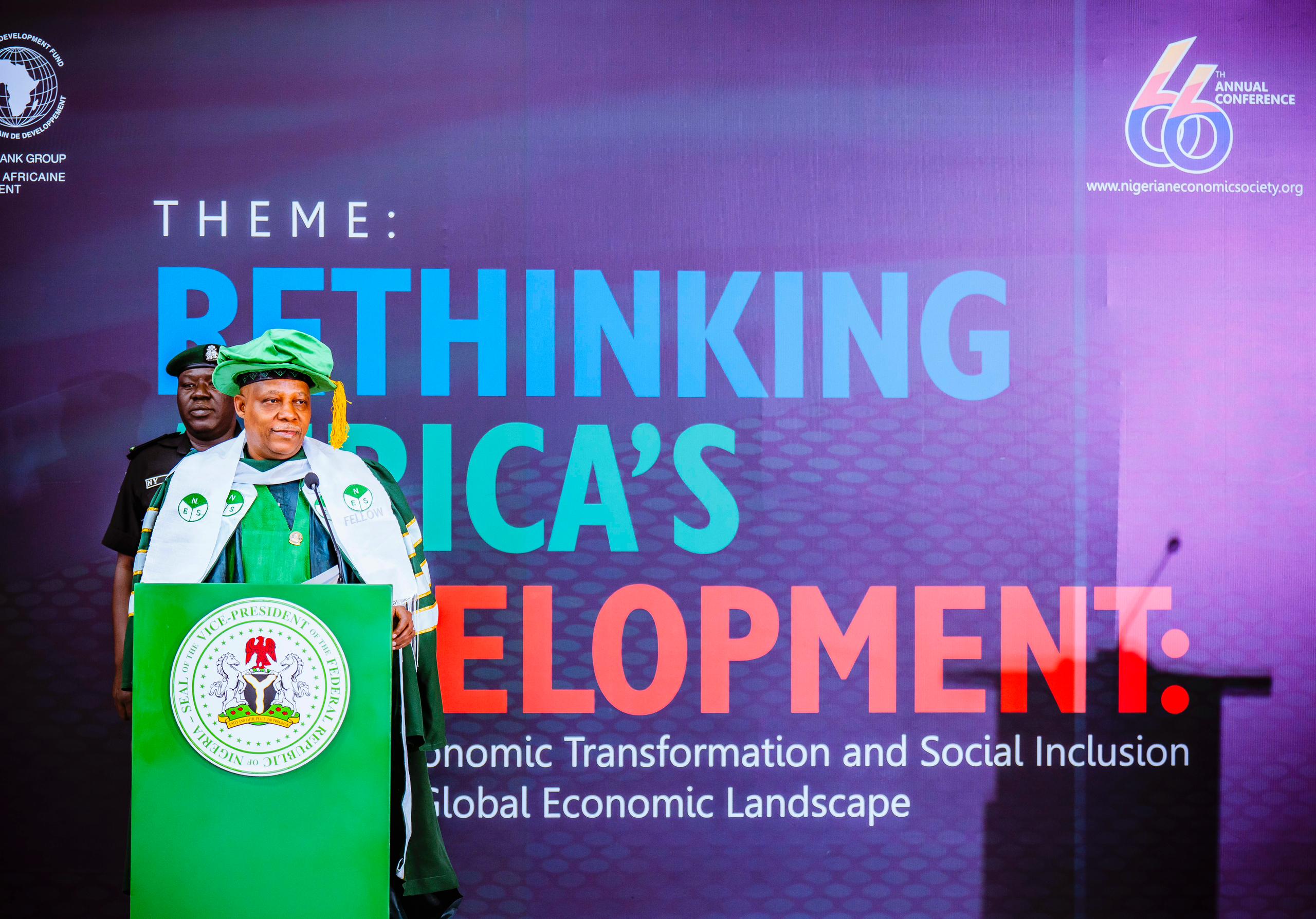 VP Shettima during the opening session of the 66th Annual Conference of the Nigerian Economic Society