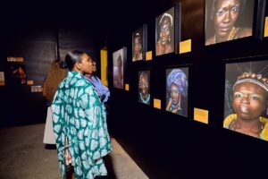 A guest at the exhibition.