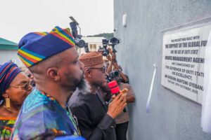 Governor Oyebanji on Thursday while flagging off the distribution of equipment to Primary Healthcare Centres (PHCs) and commissioning the Pharma-Grade Warehouse located within the precincts of the Ekiti State University Teaching Hospital