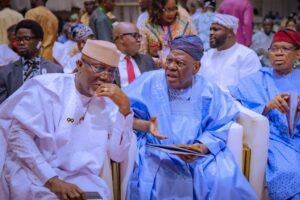 Governor Aiyedatiwa, Chief Bisi Akande and Chief Pius Akinyelure