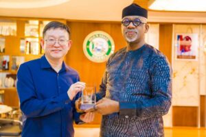 Governor Dapo Abiodun, right, and Mr. Guo Xianda
