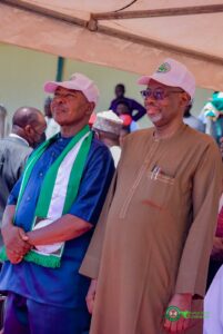 Governor Namadi and Comrade Yunusa during the World Teachers’ Day celebration in Dutse, Jigawa State
