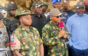 Governor Ododo when he visited Isanlu Esa, Okoloke, and Okunran in Yagba West Local Government Area of the state