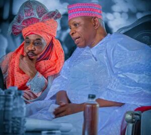 Governor Yusuf and Emir Muhammad Sanusi 11 during the opening ceremony of KANFEST 2025 held at Kano Trade Fair ground on Saturday