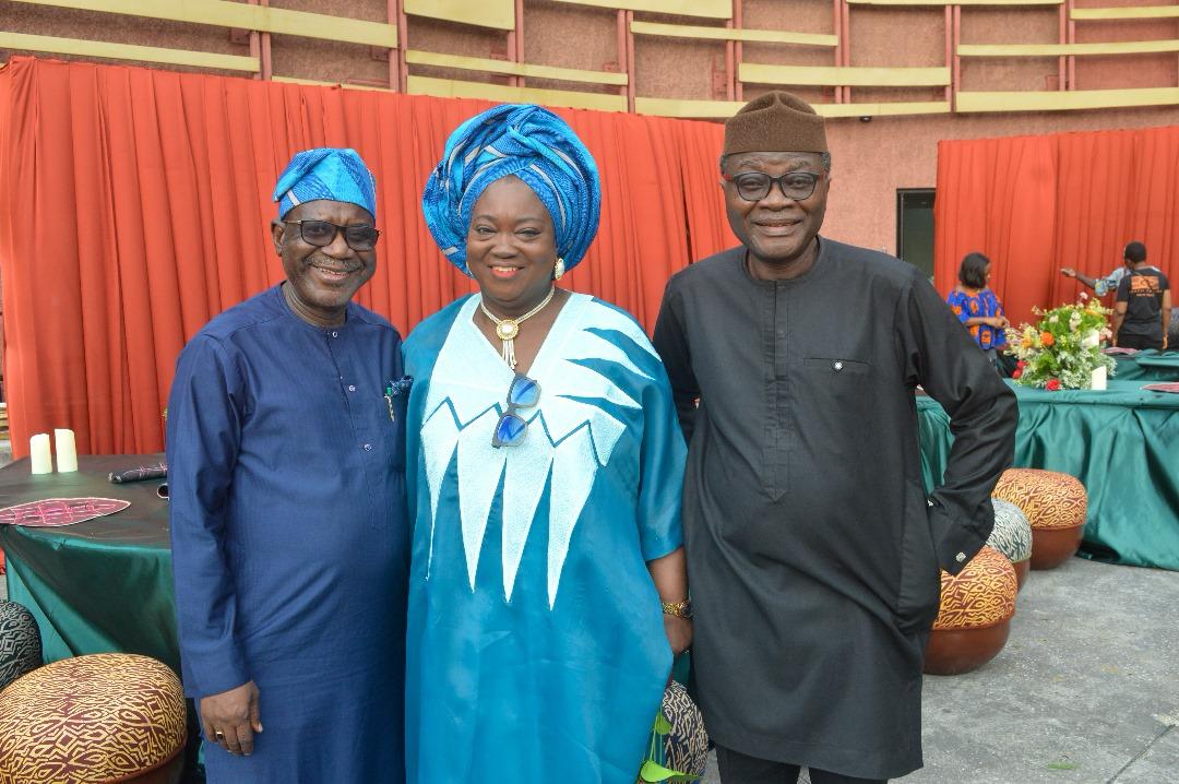 Mr and Mrs Layi Babatunde, SAN, with Mr Kunle Ajibade, Executive Editor, TheNEWS
