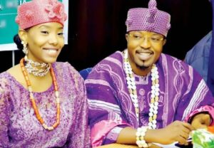Oluwo of Iwoland Oba Abdulrasheed Akanbi and Chanel Chin.