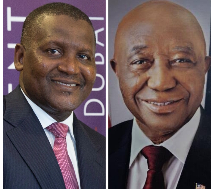Aliko Dangote and President Boakai