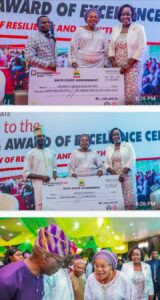 Deputy Governor, Chief (Mrs) Monisade Afuye (who represented Governor Oyebanji) and others at the 2025 Ekiti State Public Service Forum and Award of Excellence Ceremony held at the Adetiloye Hall, Trade Fair Complex, Ado Ekiti