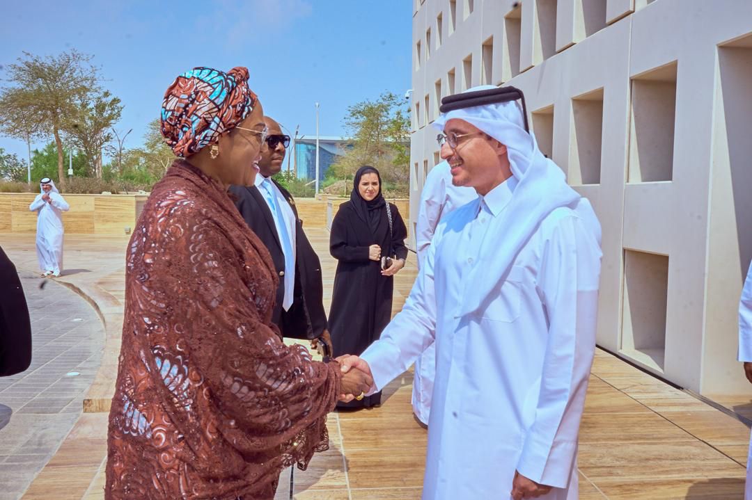 Senator Oluremi Tinubu and the Founder of the Qatar Foundation, Sheikha Moza bint Nasser Al-Missned.