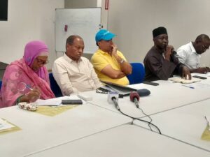 UNICEF officials and other development partners during the media dialogue