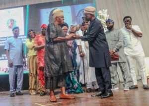 Nigerian legendary juju musician, Prince Dele Abiodun, bags Àríyá Èkó Juju Leaders Award, during Àríyá Èkó Independence Music Festival, held on Sunday, October 5th, 2025 in Lagos.
