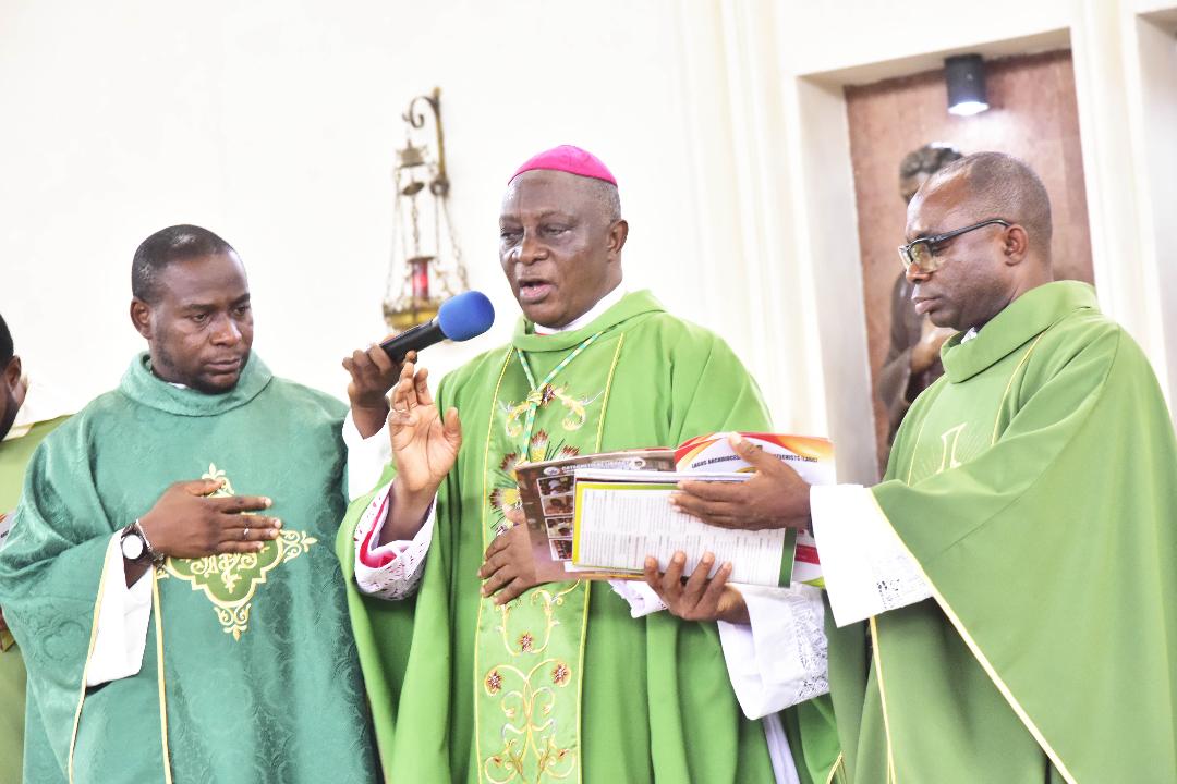 Some of the Newly Catechists Commissioned with His Grace, The Most Rev. Dr. Alfred Adewale Martins, The Archbishop of the Metropolitan See of Lagos, at the Lagos Catechists Archdiocesan Guild of Catechists (LAGC) 2025 Catechists Day /Jubilee year of hope Celebrations, St Dominic Chaotic Church Yaba on Sunday 12 October 2025.